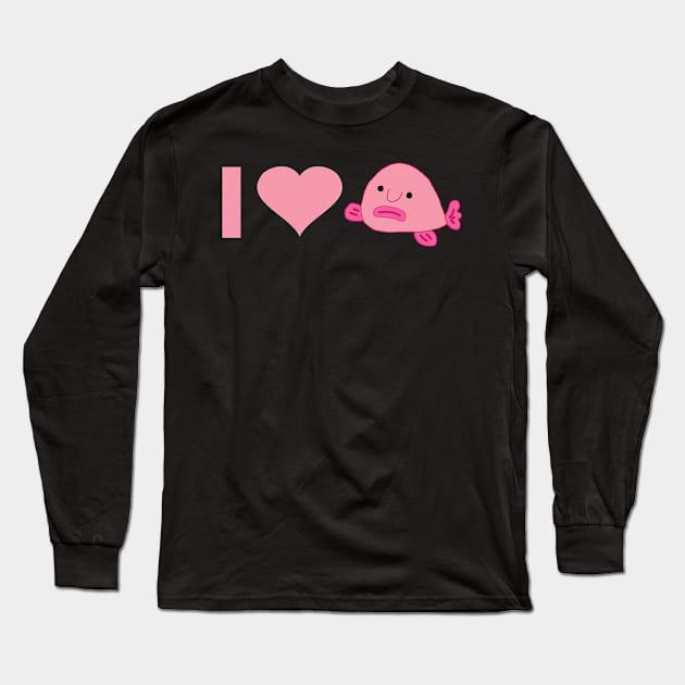 i love blobfish fan girls guys deep sea animal Long Sleeve T-Shirt by FindYourFavouriteDesign